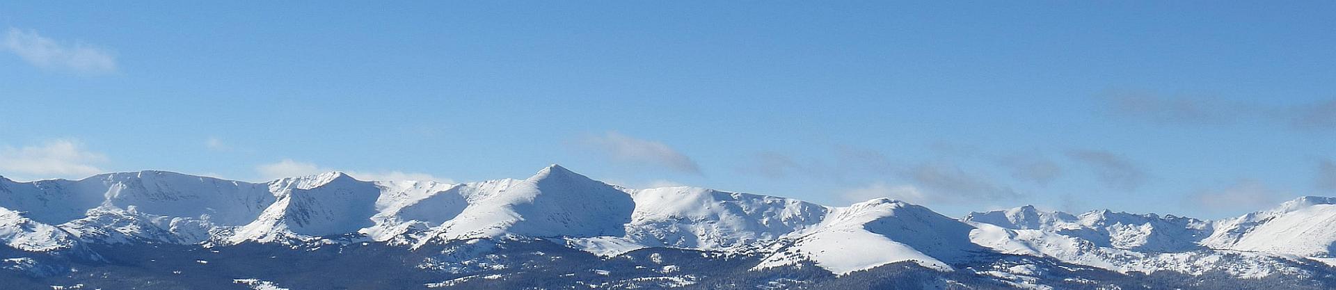 snowcapped mountain peaks