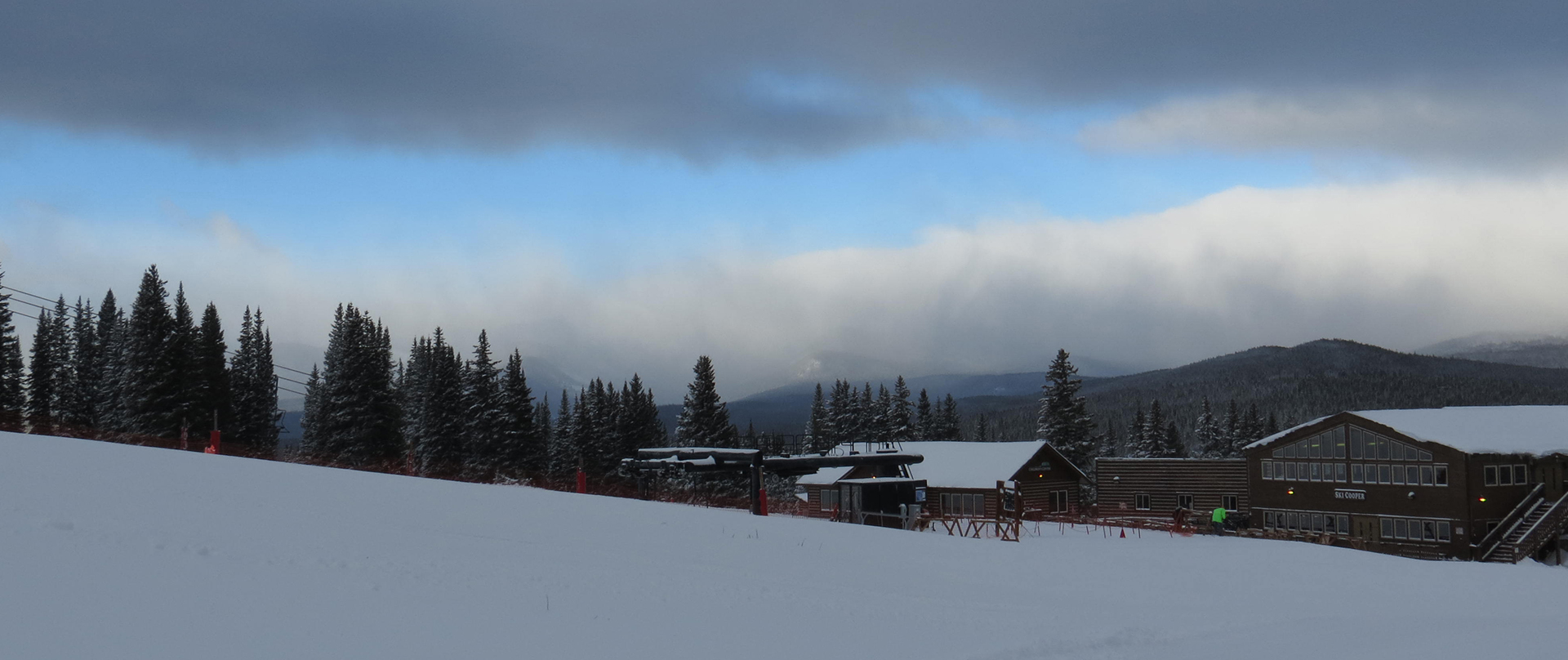 base lodge at daybreak