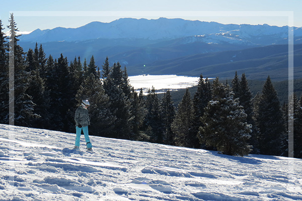 uncrowded slopes with one person