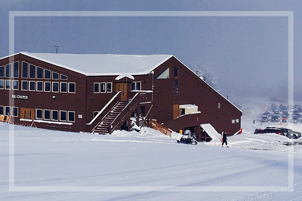 Cooper lodge and parking lot