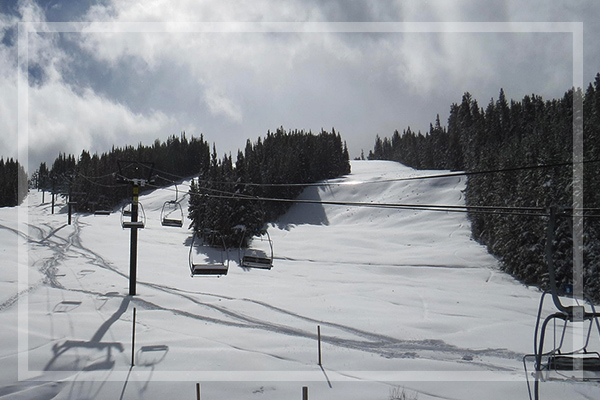 fresh snow on the slopes