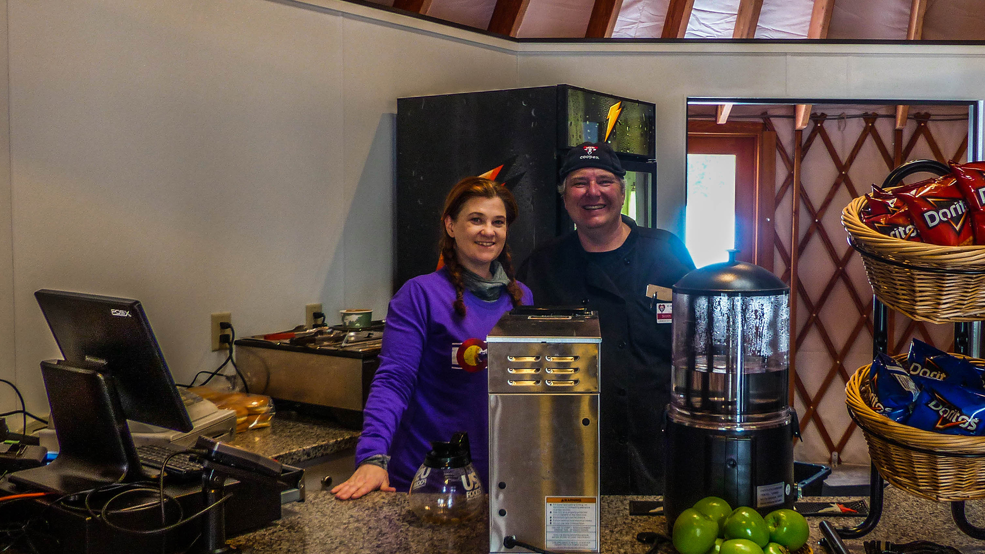 employees at the yurt