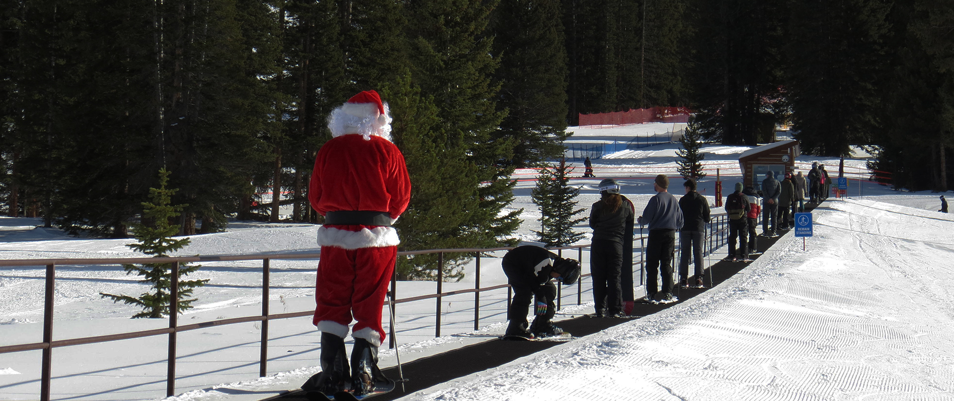 Santa on the magic carpet