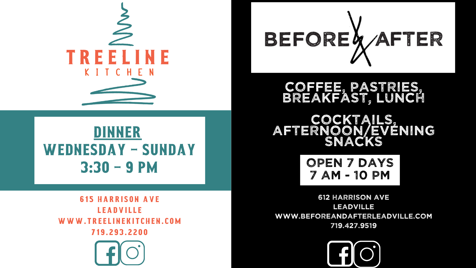 Ad for Treeline and Before and After