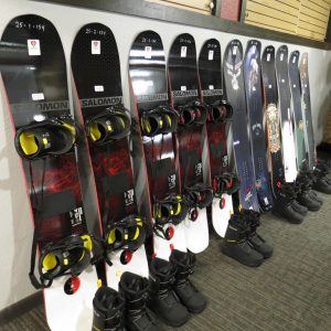 snowboards